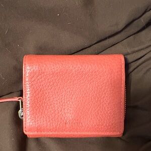All Saints Coral Textured Wallet